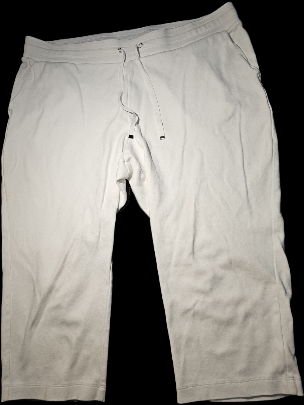 croft & barrow Women's White Capri Drawstring Pants
